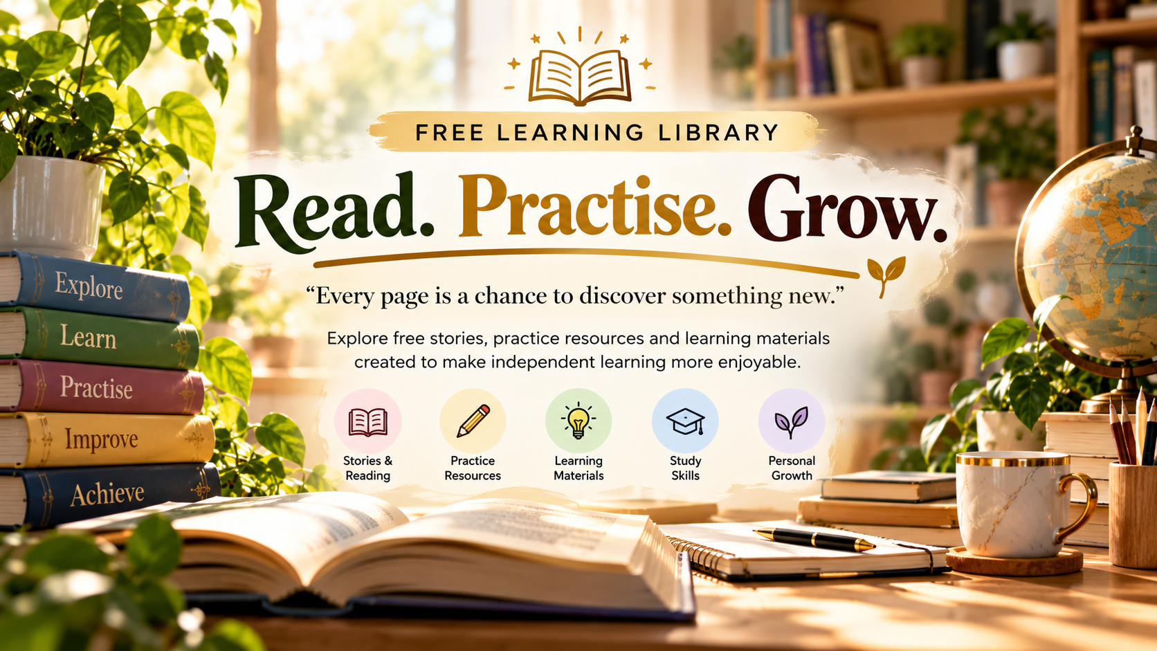 Free Learning Library — Read. Practise. Grow.